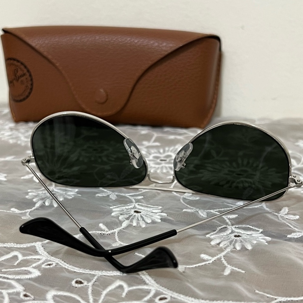 Ray-ban Authentic Aviators Silver Frames Reflective Lens RB 3025 Preppy Luxury - Picture 8 of 16